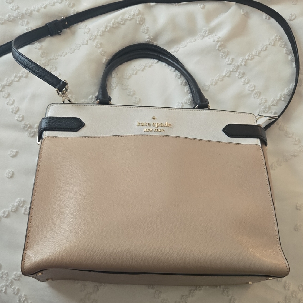 Kate Spade Black and Cream Satchel